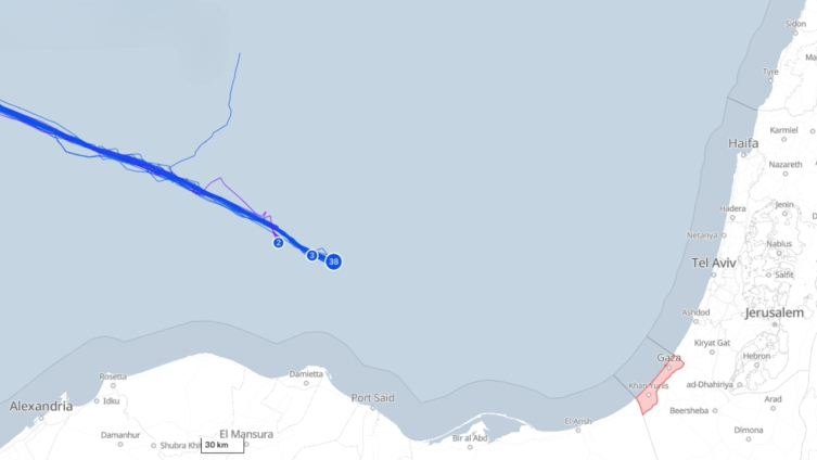 Küresel Kararlılık Filosu: Gazze'ye doğru devam, 120 deniz mili sınırına yaklaşıyoruz